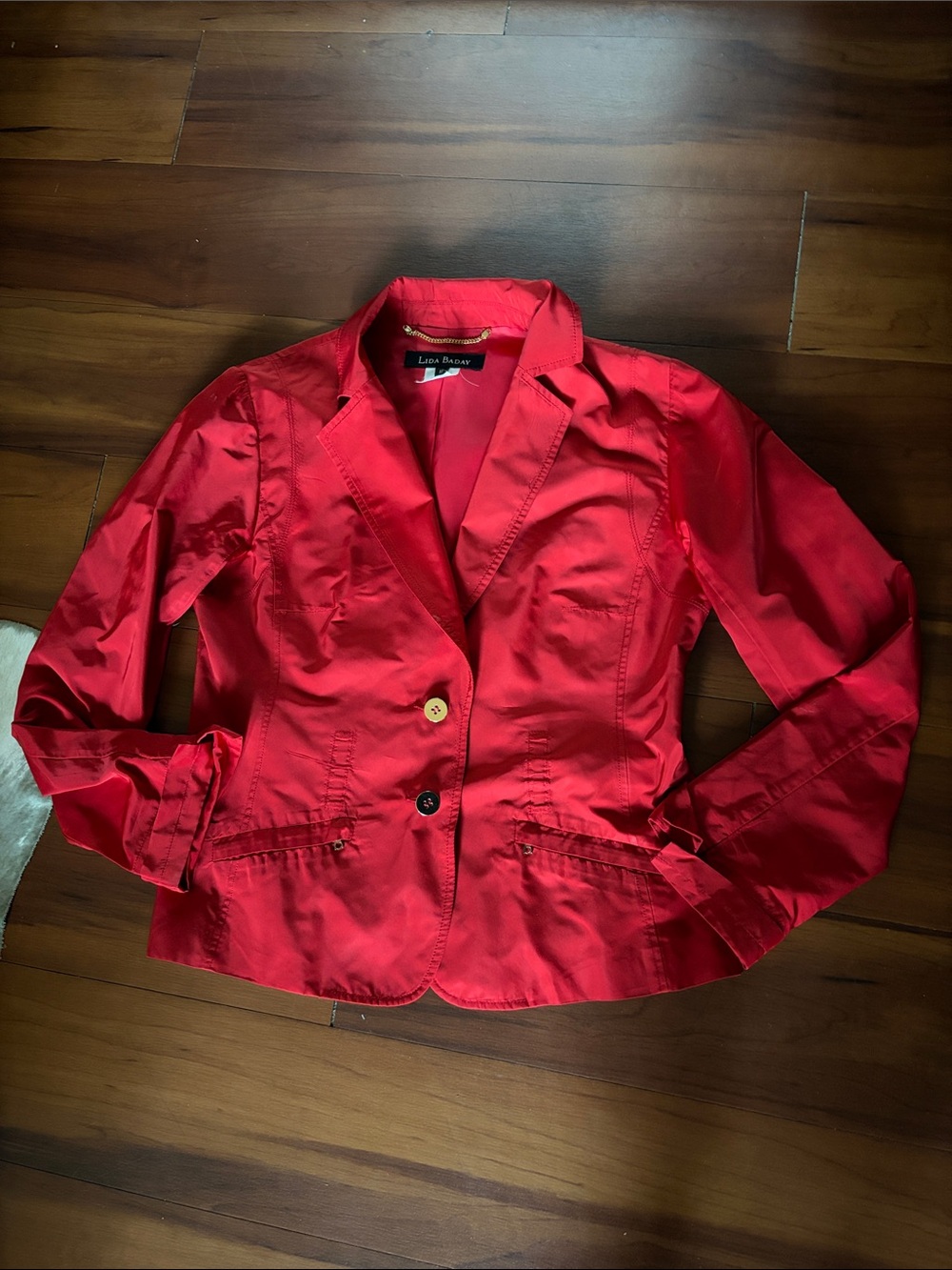 Lida Baday Red Women's Tailored Blazer Sz 10